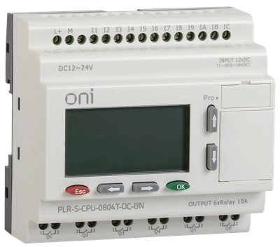 Логическое реле PLR-S. CPU0804(T) 24В DC с экраном ONI Логическое реле PLR-S. CPU0804(T) 24В DC с экраном ONI