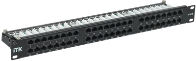 ITK 1U патч-панель кат. 6 UTP 48 портов Dual IDC высокой плотности ITK 1U патч-панель кат. 6 UTP 48 портов Dual IDC высокой плотности