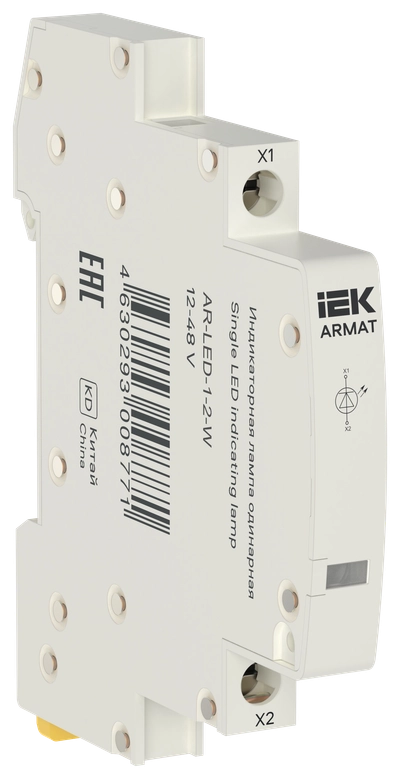 ARMAT Лампа индикаторная одинарная LED 12-48В AC/DC белая IEK ARMAT Лампа индикаторная одинарная LED 12-48В AC/DC белая IEK