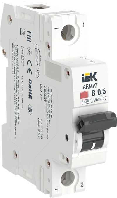 ARMAT Автоматический выключатель M06N-DC 1P B 0,5А IEK ARMAT Автоматический выключатель M06N-DC 1P B 0,5А IEK