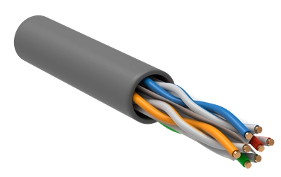 ITK Витая пара U/UTP кат.6 4х2х23AWG solid PVC серый (305м)