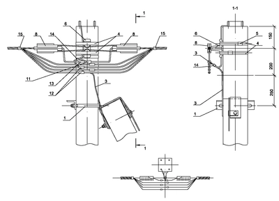Опора А33 ж/б анкерная концевая одноцепная без ответвления IEK Опора А33 ж/б анкерная концевая одноцепная без ответвления IEK