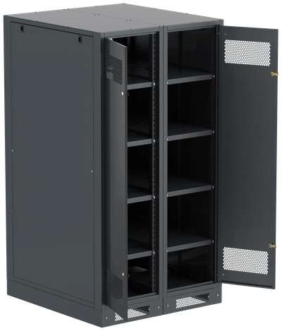 ITK LINEA B Шкаф (пустой) 1700х900х950мм двустворчатая металлическая дверь черный ITK LINEA B Шкаф (пустой) 1700х900х950мм двустворчатая металлическая дверь черный