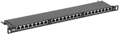 ITK 0,5U патч-панель кат.6 STP 24 порта экранированная (Dual IDC) высокой плотности ITK 0,5U патч-панель кат.6 STP 24 порта экранированная (Dual IDC) высокой плотности