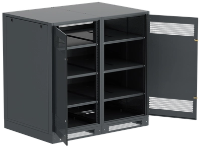 ITK LINEA B Шкаф (пустой) 1350х1400х950мм двустворчатая металлическая дверь черный ITK LINEA B Шкаф (пустой) 1350х1400х950мм двустворчатая металлическая дверь черный