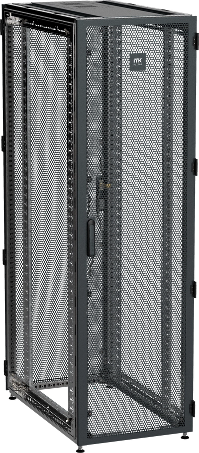 ITK by ZPAS Шкаф серверный 19" 47U 600х1000мм одностворчатые перфорированные двери черный РФ