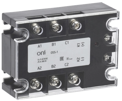 Реле твердотельное OSS-1 25А 380В AC 3-32В DC ONI Реле твердотельное OSS-1 25А 380В AC 3-32В DC ONI