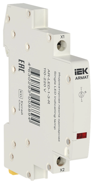 ARMAT Лампа индикаторная одинарная LED 110-220В DC красная IEK ARMAT Лампа индикаторная одинарная LED 110-220В DC красная IEK