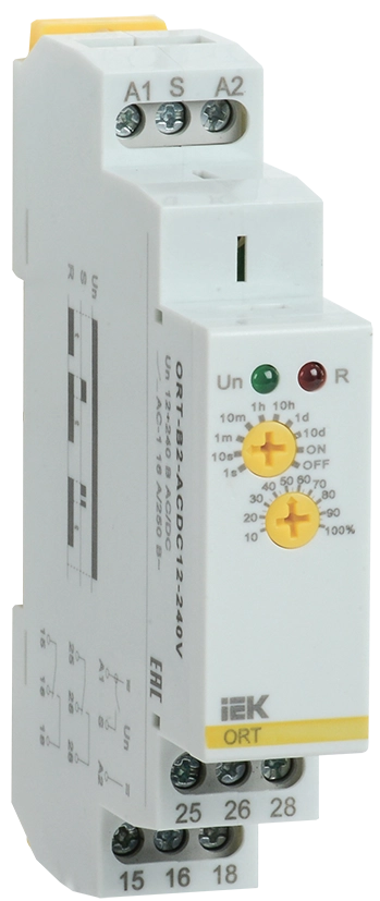 Реле задержки выключения ORT 2 контакта 12-240В AC/DC IEK Реле задержки выключения ORT 2 контакта 12-240В AC/DC IEK