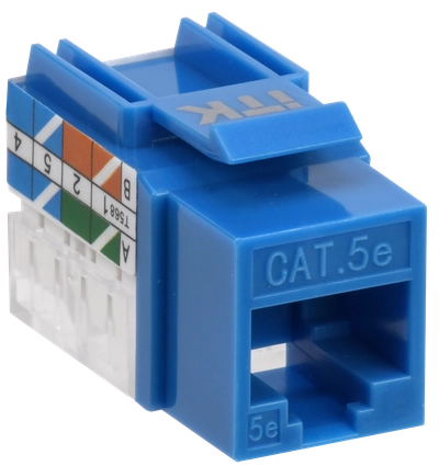 ITK Модуль Keystone Jack кат.5E UTP 110 IDC 90град синий ITK Модуль Keystone Jack кат.5E UTP 110 IDC 90град синий