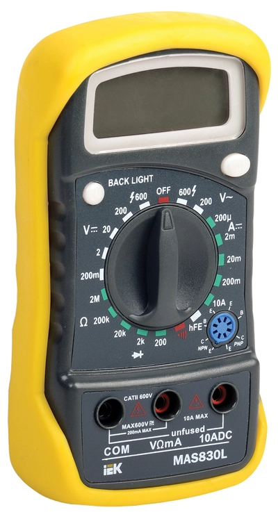 Мультиметр цифровой MASTER MAS830L IEK Мультиметр цифровой MASTER MAS830L IEK