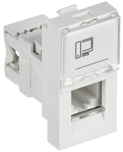 Розетка компьютерная РКИ-10-00-П RJ-45 UTP кат.5e (на 1 модуль) ПРАЙМЕР белая IEK Розетка компьютерная РКИ-10-00-П RJ-45 UTP кат.5e (на 1 модуль) ПРАЙМЕР белая IEK
