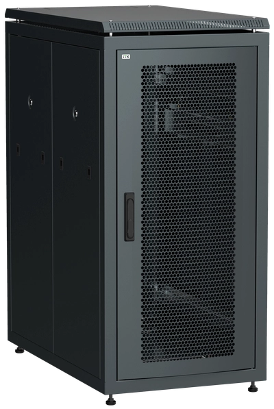 ITK LINEA N Шкаф напольный сетевой 19" 28U 800х1000мм перфорированная передняя дверь задняя перфорированная черный ITK LINEA N Шкаф напольный сетевой 19" 28U 800х1000мм перфорированная передняя дверь задняя перфорированная черный