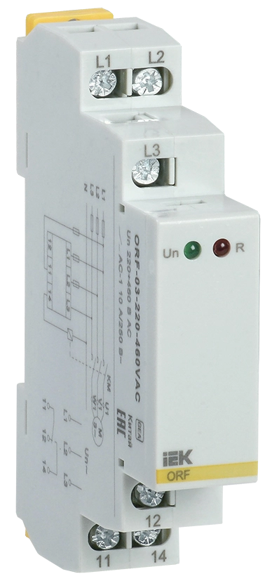 Реле контроля фаз ORF-03 трехфазное 220-460В AC IEK