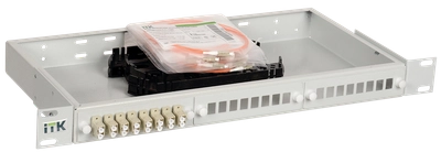 ITK 1U Оптический распределительный кросс укомплектованный: LC (Duplex) 4шт, (OM2) ITK 1U Оптический распределительный кросс укомплектованный: LC (Duplex) 4шт, (OM2)