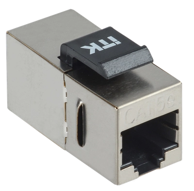 ITK Проходной адаптер кат.5E FTP RJ45-RJ45 Keystone Jack ITK Проходной адаптер кат.5E FTP RJ45-RJ45 Keystone Jack