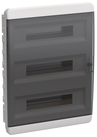 TEKFOR Корпус пластиковый ЩРВ-П-54 IP41 черная прозрачная дверь IEK TEKFOR Корпус пластиковый ЩРВ-П-54 IP41 черная прозрачная дверь IEK
