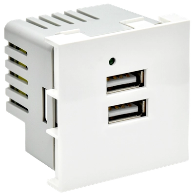 PRIMER РКЮ-23-40-П Розетка USB A+A 5В 4,2А (2 модуля) белая IEK PRIMER РКЮ-23-40-П Розетка USB A+A 5В 4,2А (2 модуля) белая IEK
