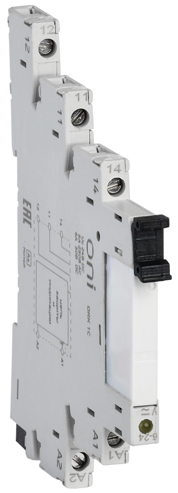 Реле интерфейсное ORK с розеткой 1A 24В DC ONI Реле интерфейсное ORK с розеткой 1A 24В DC ONI