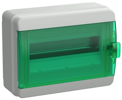 TEKFOR Корпус пластиковый КМПн-12 IP65 зеленая прозрачная дверь IEK TEKFOR Корпус пластиковый КМПн-12 IP65 зеленая прозрачная дверь IEK