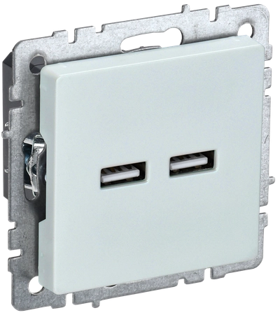 BRITE Розетка USB A+A 5В 3,1А РЮ10-1-БрЖ жемчуг IEK BRITE Розетка USB A+A 5В 3,1А РЮ10-1-БрЖ жемчуг IEK