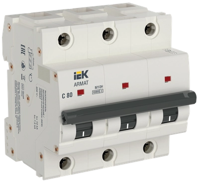 ARMAT Автоматический выключатель M10H 3P C 80А IEK ARMAT Автоматический выключатель M10H 3P C 80А IEK