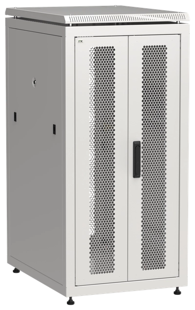 ITK LINEA N Шкаф сетевой 19" 24U 600х800мм двери передняя перфорированная задняя двустворчатая перфорированная серый