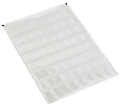 ITK Этикетка самоламинирующаяся для маркировки кабеля на странице А4 для печати на лазерном принтере полиэстр белая