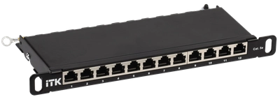 ITK 0,5U патч-панель кат.5E STP 12 портов 10" (Dual IDC) ITK 0,5U патч-панель кат.5E STP 12 портов 10" (Dual IDC)