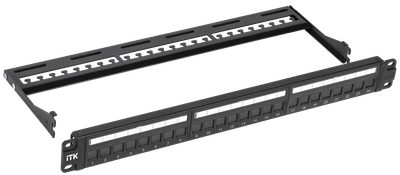 ITK 1U Патч-панель укомплектованная кат.6 UTP 24 порта с индикацией ITK 1U Патч-панель укомплектованная кат.6 UTP 24 порта с индикацией