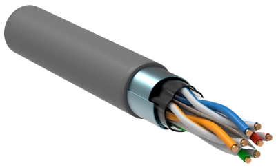 ITK Витая пара F/UTP кат.6 4х2х23AWG solid PVC серый (305м)