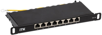 ITK 0,5U патч-панель кат.5E STP 8 портов 10" (Dual IDC) ITK 0,5U патч-панель кат.5E STP 8 портов 10" (Dual IDC)