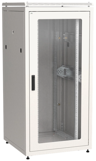 ITK LINEA N Шкаф сетевой 19" 33U 800х800мм стеклянная передняя дверь задняя металлическая серый ITK LINEA N Шкаф сетевой 19" 33U 800х800мм стеклянная передняя дверь задняя металлическая серый