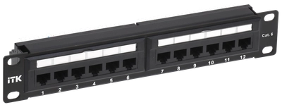 ITK 1U патч-панель кат.6 UTP 12 портов 10" (Dual IDC) ITK 1U патч-панель кат.6 UTP 12 портов 10" (Dual IDC)