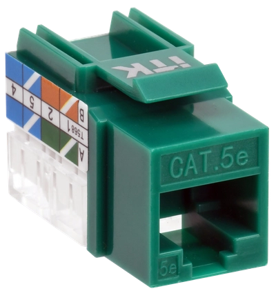 ITK Модуль Keystone Jack кат.5E UTP 110 IDC 90град зелёный ITK Модуль Keystone Jack кат.5E UTP 110 IDC 90град зелёный