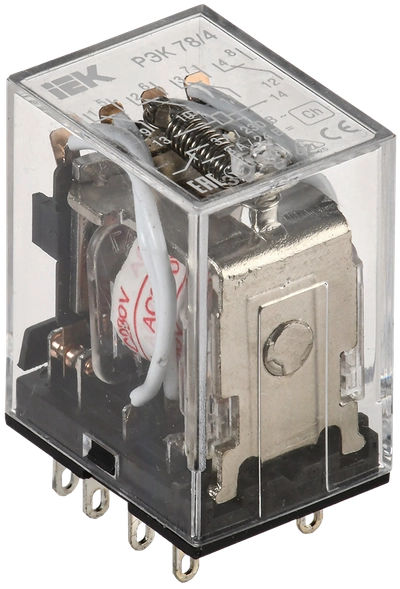 Реле РЭК78/4(MY4) 3А 220В AC IEK Реле РЭК78/4(MY4) 3А 220В AC IEK