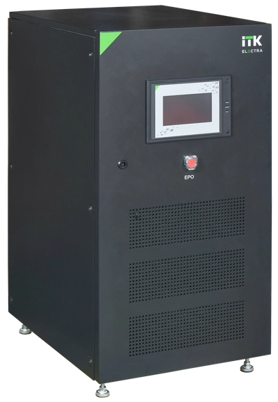 ITK ELECTRA OB ИБП Онлайн 20кВА/18кВт трехфазный с выходным трансформатором 360-384VDC без АКБ с сенсорным экраном ITK ELECTRA OB ИБП Онлайн 20кВА/18кВт трехфазный с выходным трансформатором 360-384VDC без АКБ с сенсорным экраном