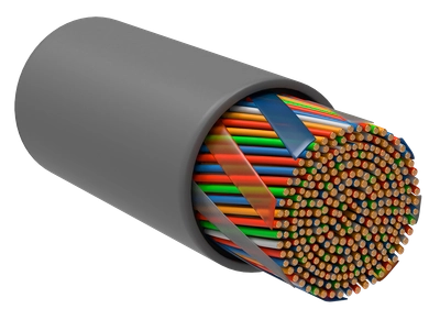 ITK Витая пара U/UTP кат.5E 50 пар 50х2х24AWG solid LSZH нг(А)-HF серый (500м)