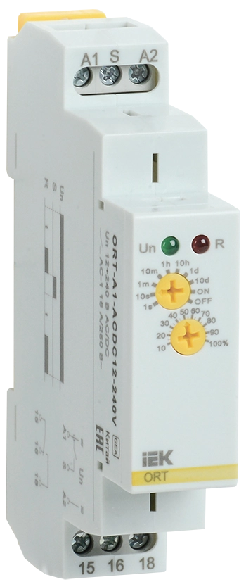 Реле задержки включения ORT 1 контакт 12-240В AC/DC IEK Реле задержки включения ORT 1 контакт 12-240В AC/DC IEK