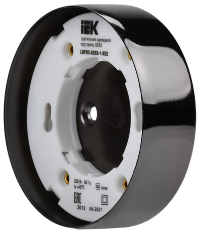 LIGHTING Светильник 4113 накладной под лампу GX53 черный IEK LIGHTING Светильник 4113 накладной под лампу GX53 черный IEK