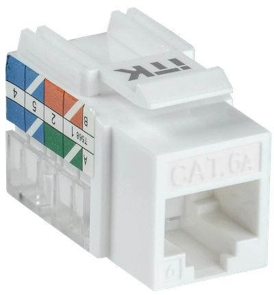 ITK Модуль Keystone Jack кат.6A UTP 110 IDC 90град ITK Модуль Keystone Jack кат.6A UTP 110 IDC 90град