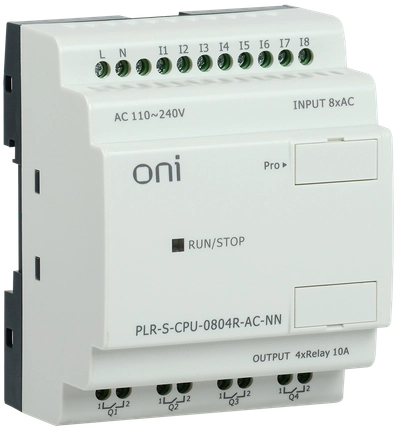 Логическое реле PLR-S. CPU0804(R) 220В AC без экрана ONI Логическое реле PLR-S. CPU0804(R) 220В AC без экрана ONI