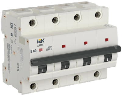 ARMAT Автоматический выключатель M10H 4P B 80A IEK ARMAT Автоматический выключатель M10H 4P B 80A IEK