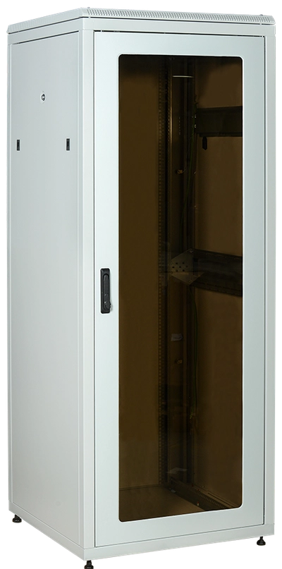ITK LINEA N Шкаф сетевой 19" 18U 800х800мм стеклянная передняя дверь задняя металлическая серый ITK LINEA N Шкаф сетевой 19" 18U 800х800мм стеклянная передняя дверь задняя металлическая серый