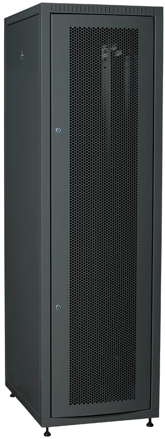 ITK LINEA E Шкаф напольный сетевой 19" 42U 600х800мм перфорированная передняя дверь задняя металлическая черный ITK LINEA E Шкаф напольный сетевой 19" 42U 600х800мм перфорированная передняя дверь задняя металлическая черный