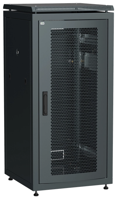 ITK LINEA N Шкаф сетевой 19" 28U 600х600мм перфорированная передняя дверь черный ITK LINEA N Шкаф сетевой 19" 28U 600х600мм перфорированная передняя дверь черный