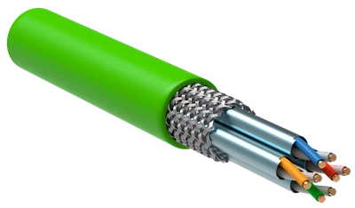 ITK Витая пара S/FTP кат.6A 4х2х23AWG solid LSLTx нг(А)-LSLTx зеленый (305м)