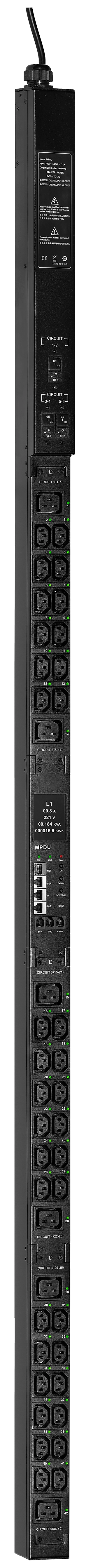 ITK CONTROL PDU с мониторингом и управлением PV1313 3Ф 32А 36С13 6С19 кабель 3м IEC60309 ITK CONTROL PDU с мониторингом и управлением PV1313 3Ф 32А 36С13 6С19 кабель 3м IEC60309